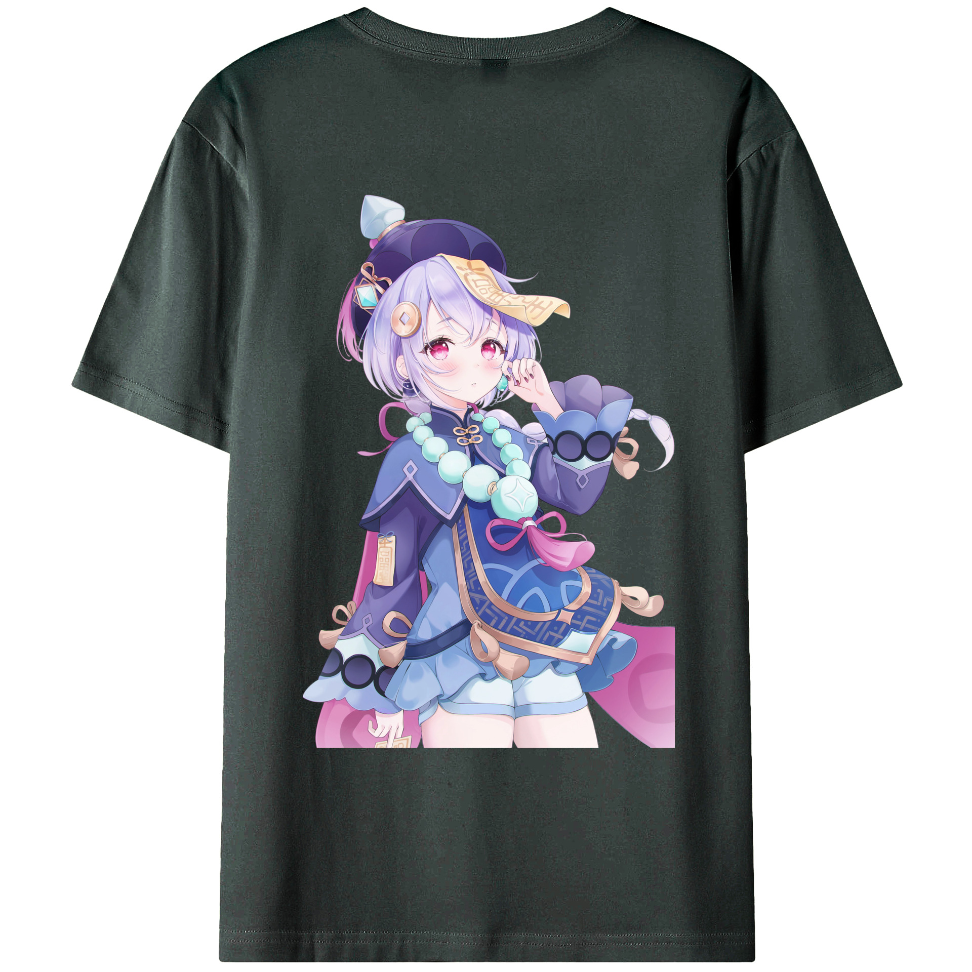 げんし神 七七 なな  genshin Nana 綿100％ メンズ半袖Tシャツ（バックプリント） 通気性